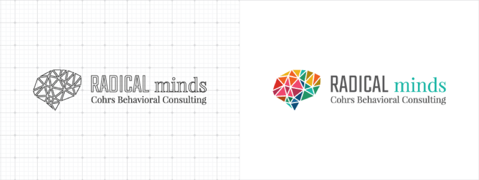 radical minds logo design