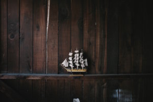 small wooden ship