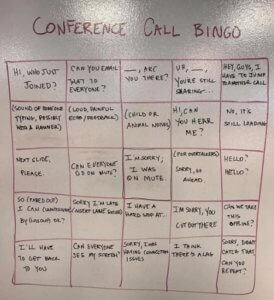 conference call bingo