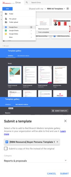 google template example