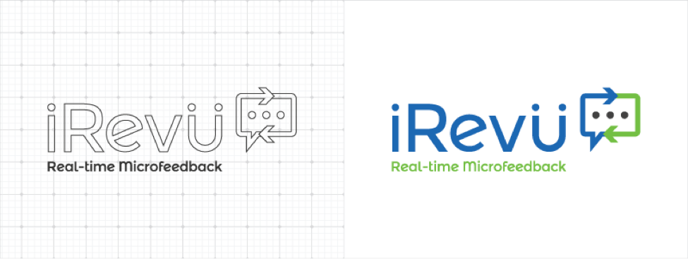 irevu real-time microfeedback logo sketch and final