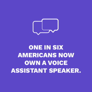 one in six Americans now own a voice assistant speaker