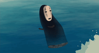 no face miyazaki pushed over by wave of email gif
