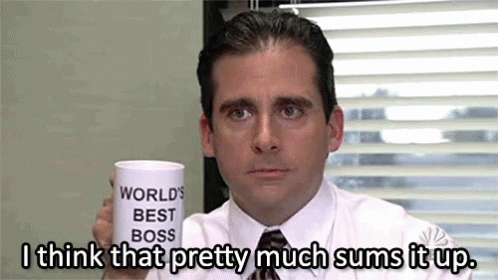 the office michael scott that pretty much sums it up gif