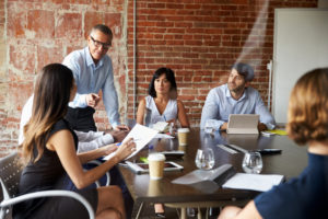 Coworkers in a meeting