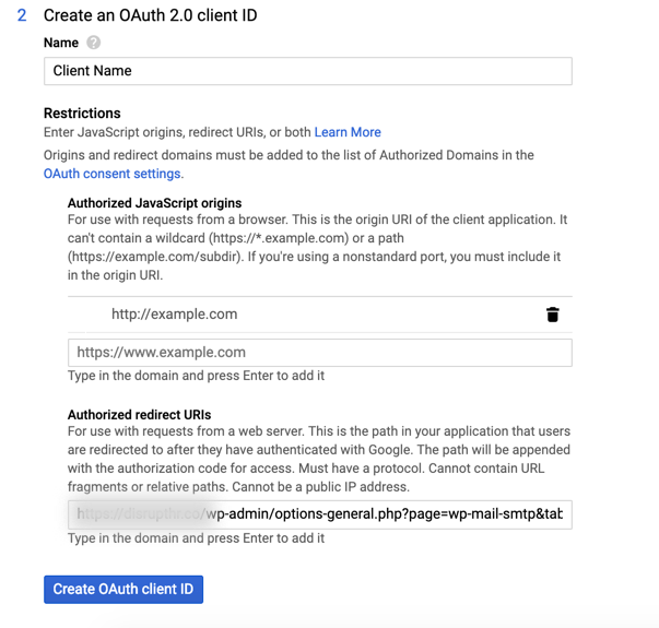 Google instructions for Form Notifications